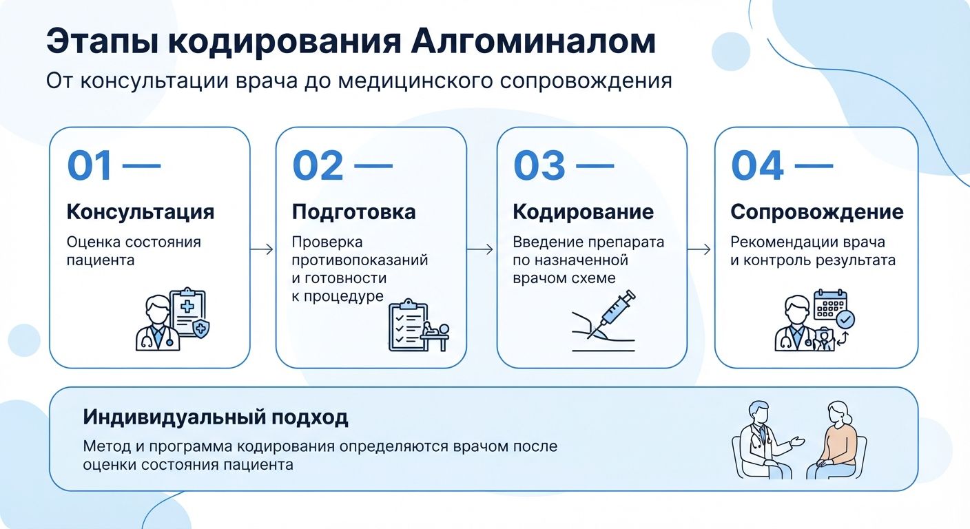 Кодирование препаратом «Алгоминал» в Амурске инфографика